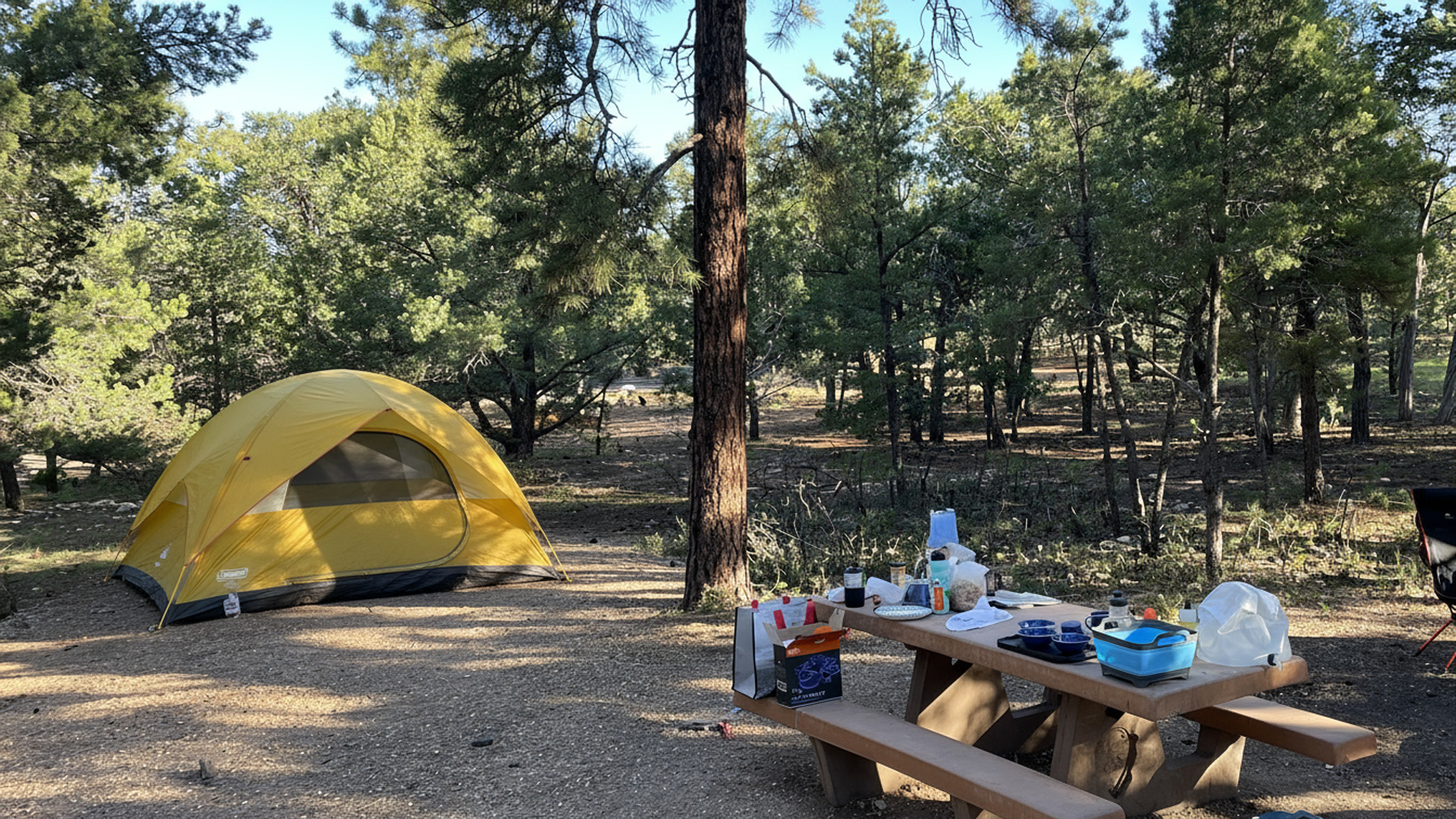 kemping na dziko okolice wielkiego kanionu