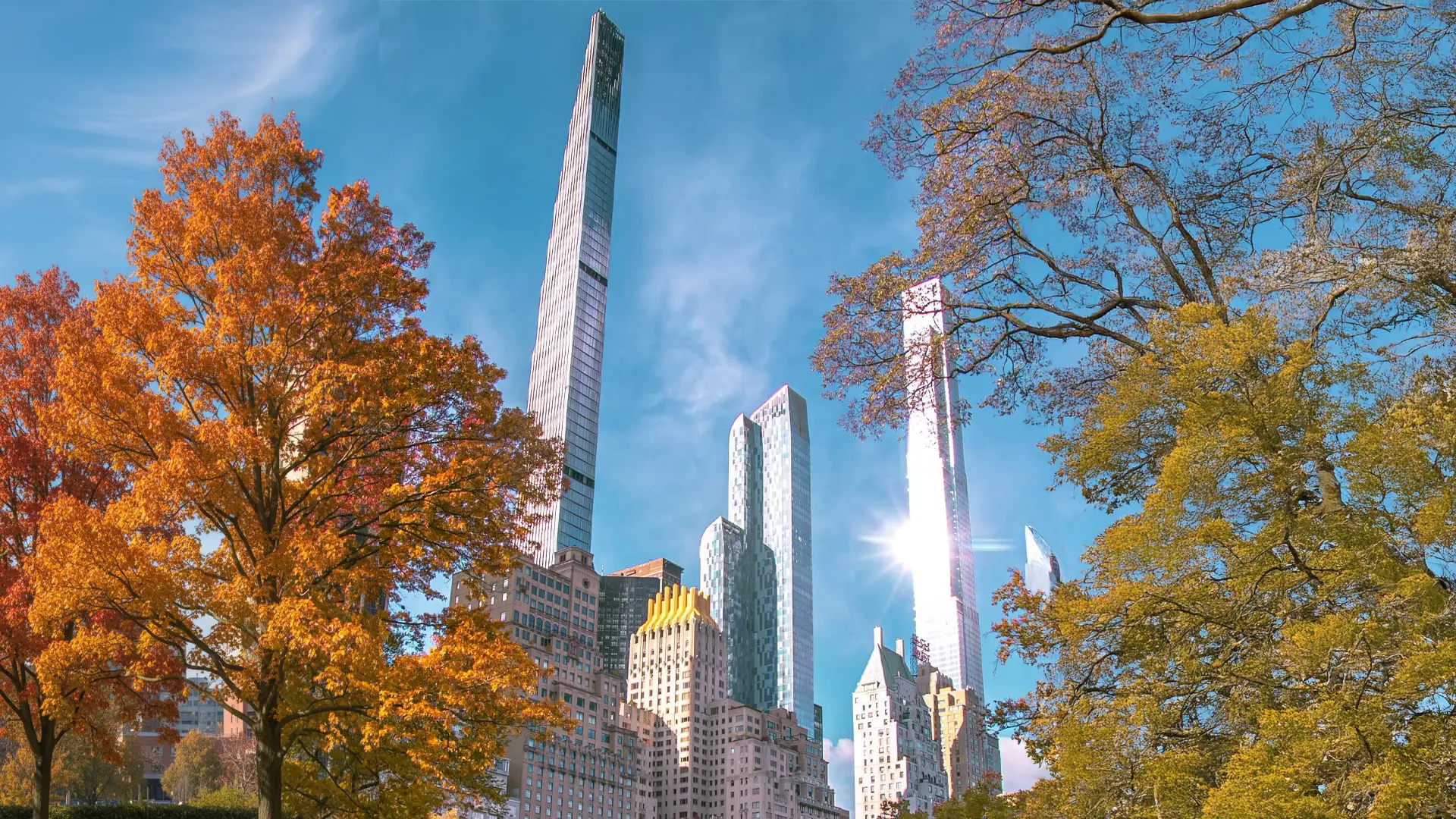 Jesień w Central Parku w Nowym Jorku